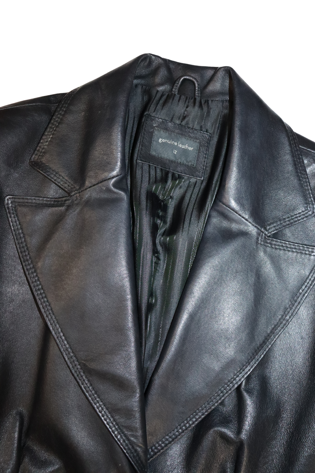 Vintage Leather Trench┃Size 12