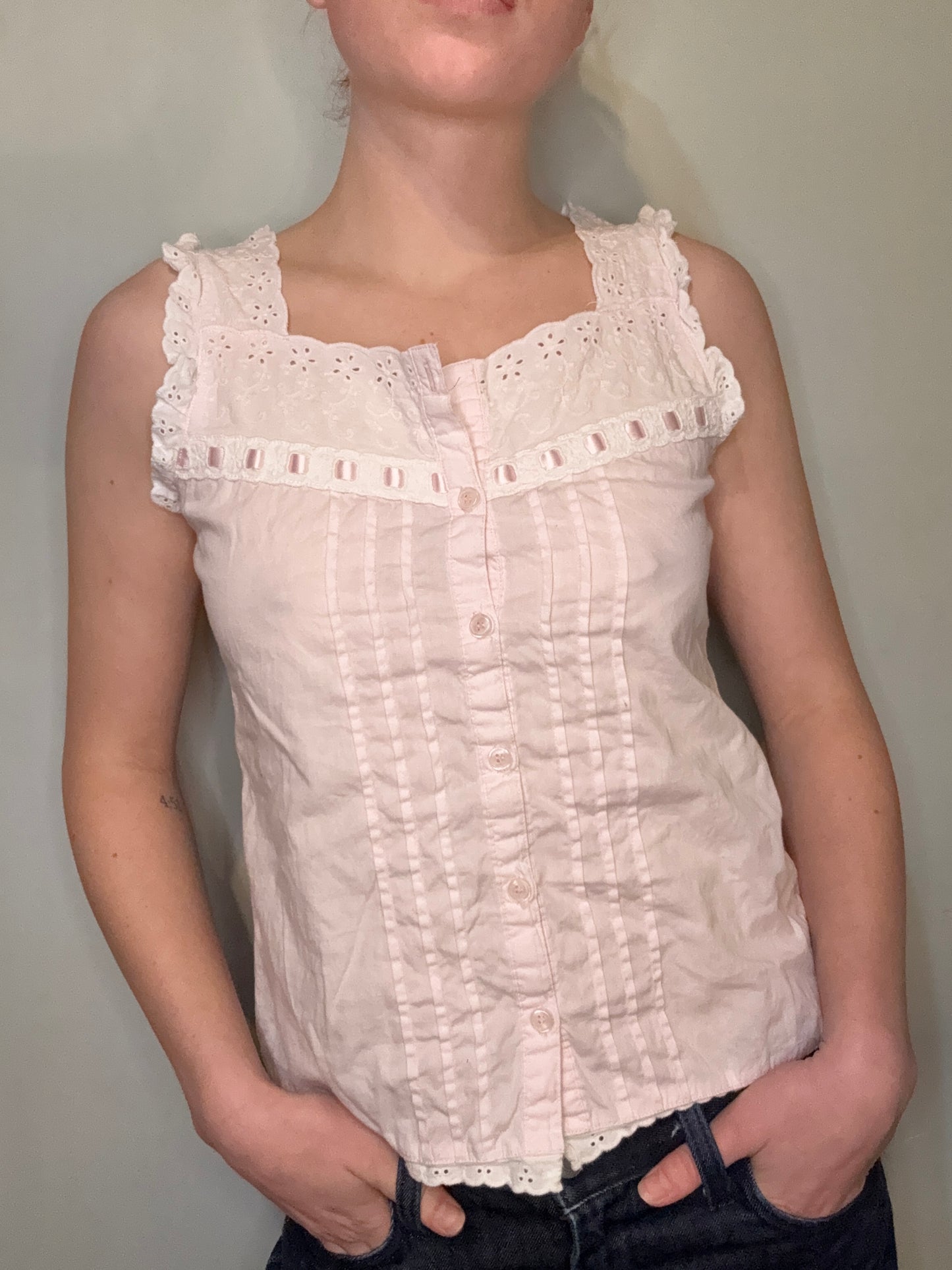 Pink Babydoll Top┃Size S