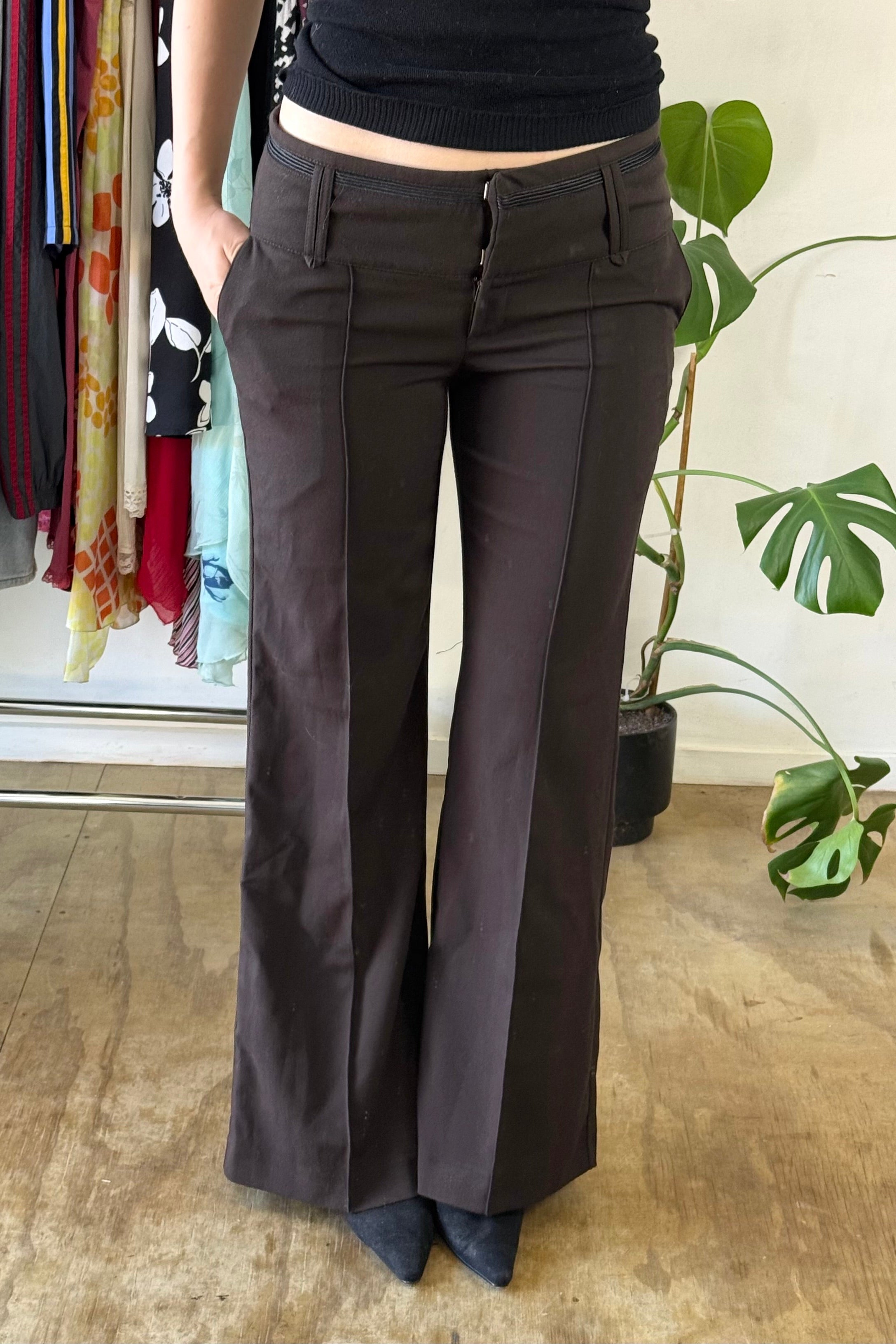 Y2K Low Waisted Brown Pants
