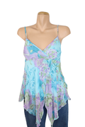 Turquoise Floaty Paisley Singlet
