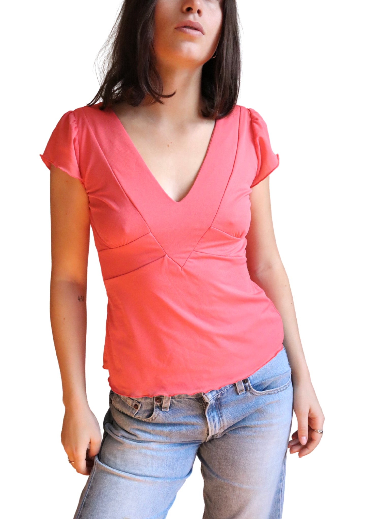 Vintage V Neck Top | Size 10