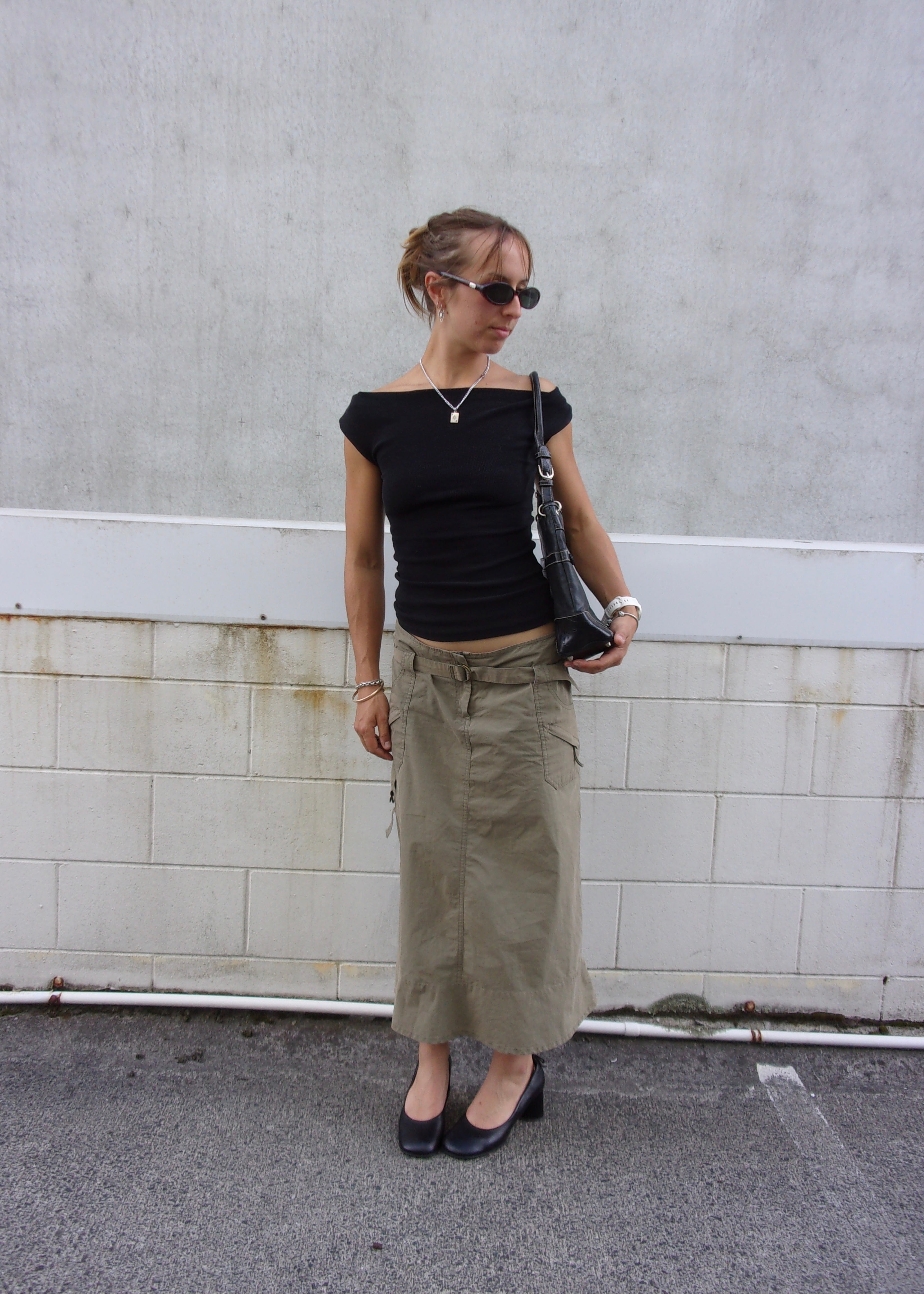 Vintage Green Cargo Skirt┃Size 12