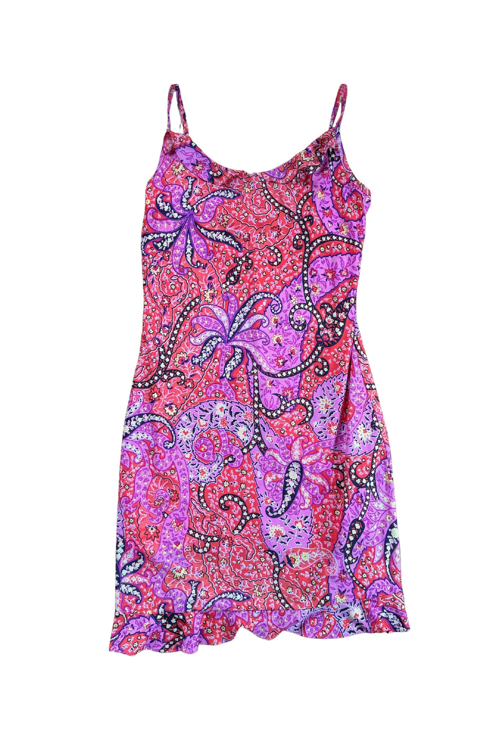 Vintage Paisley Print Slip Dress