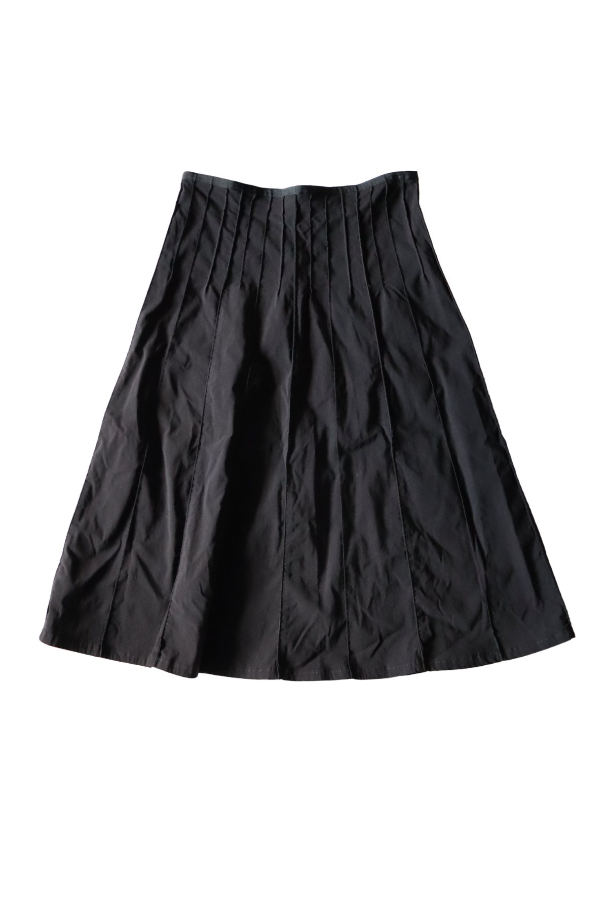 Vintage Black Pleated Midi Skirt┃Size 8