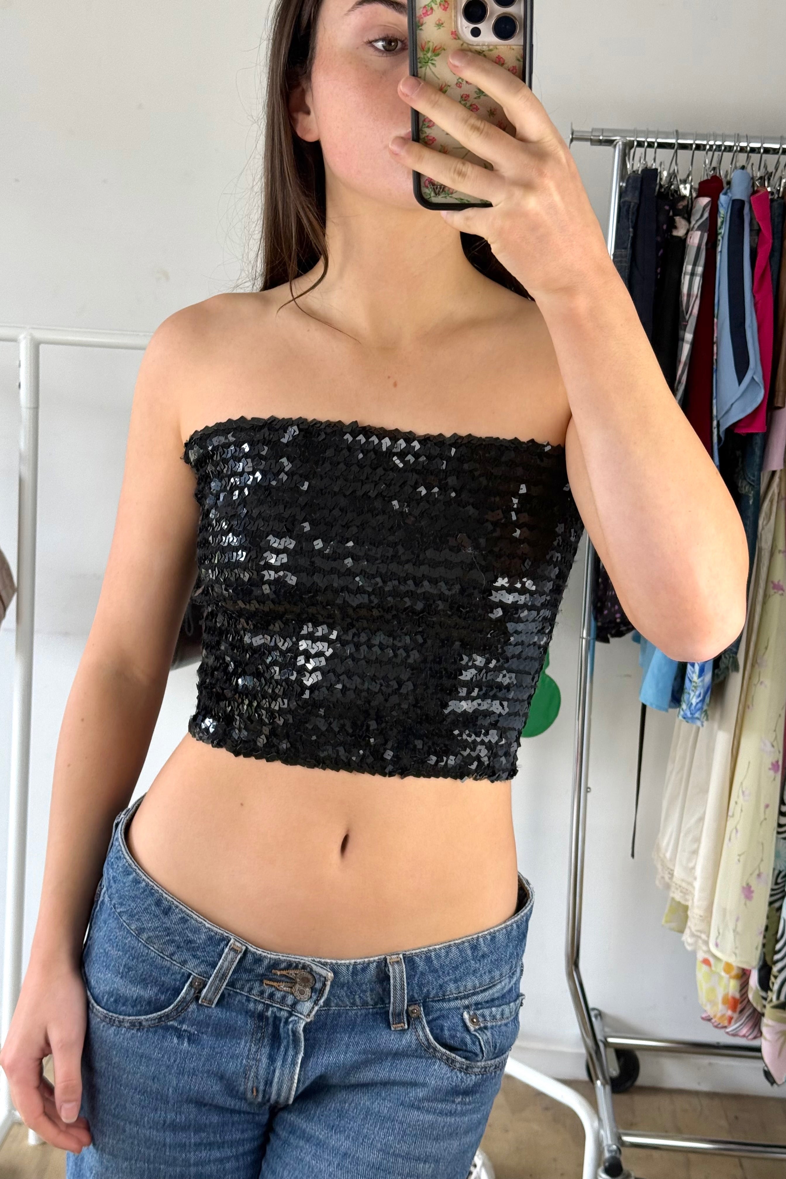 Vintage Sequin Boobtube┃Size S