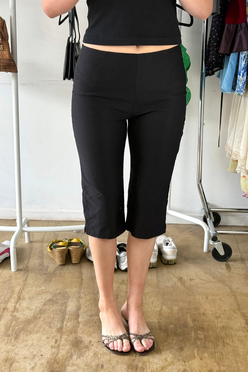Vintage Black Capris
