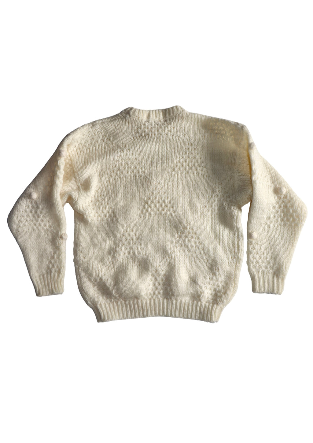 Vintage White Bobble Knit