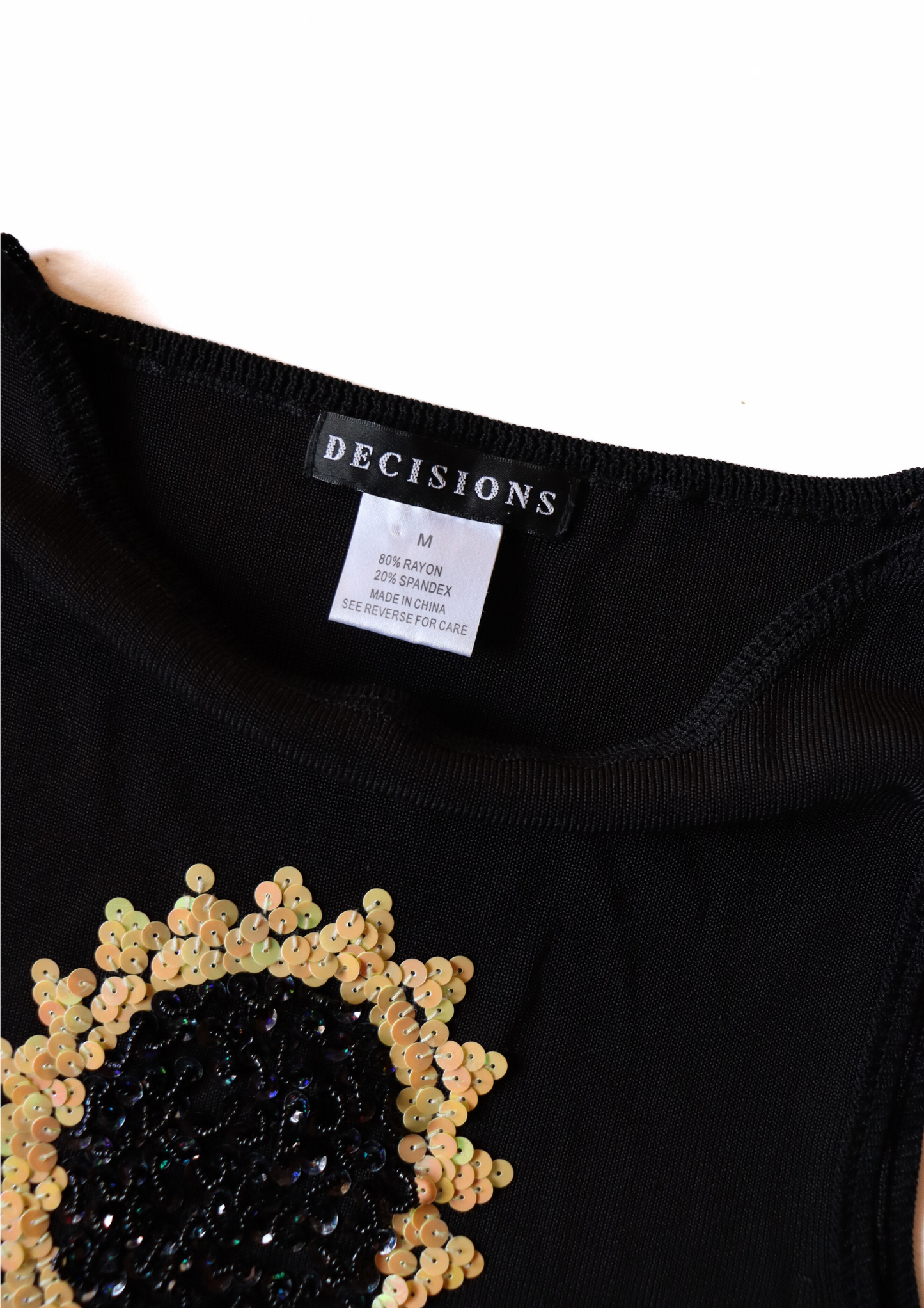 Black Sunflower Tank┃Size M