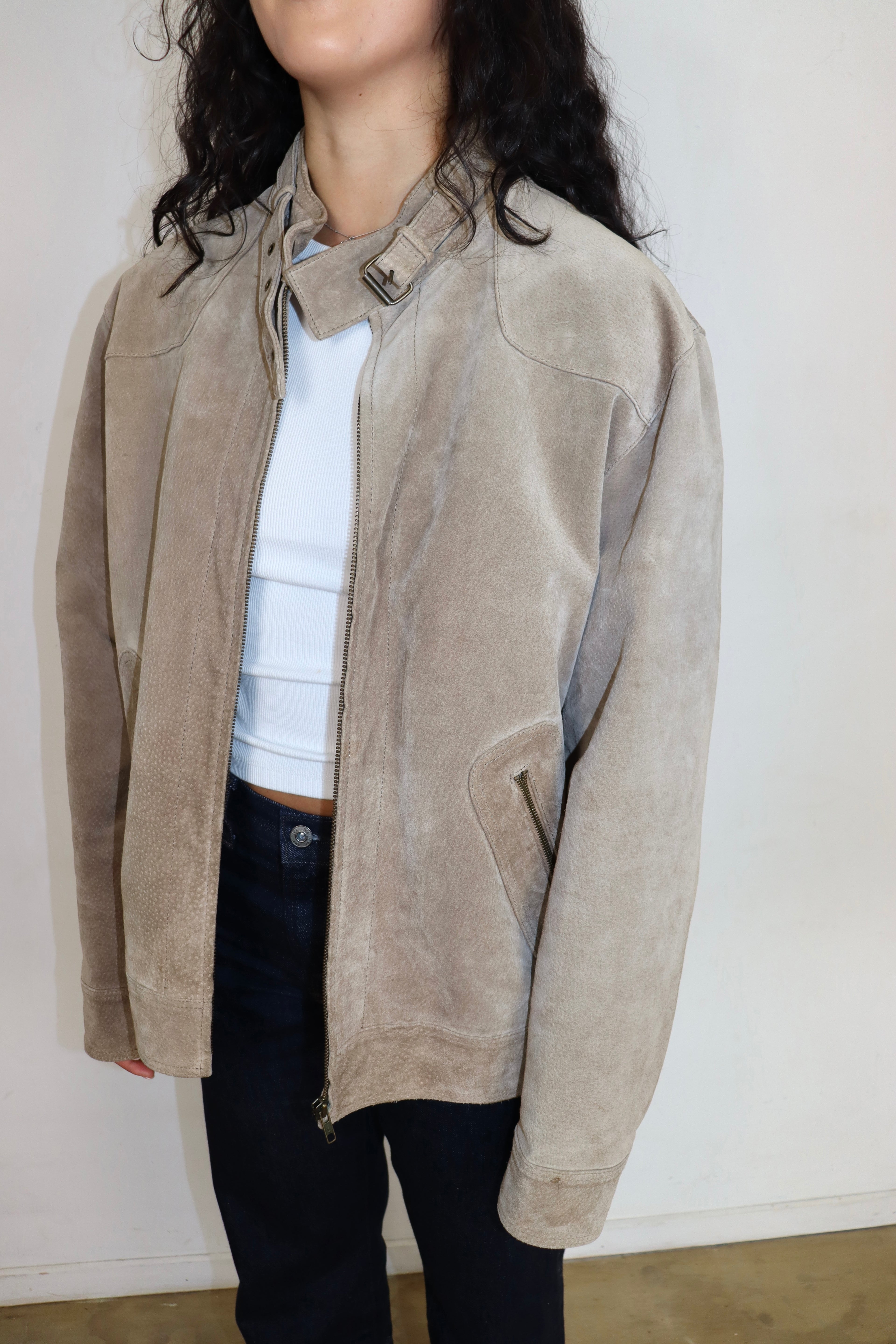 Beige Vintage Suede Jacket┃Size M