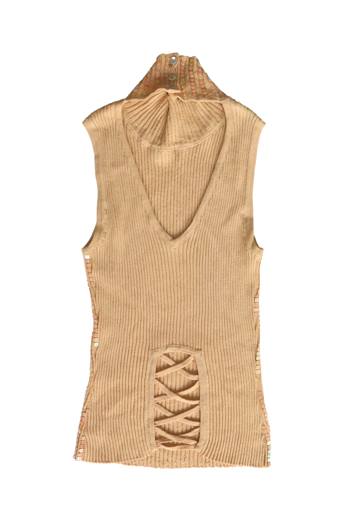 90s Sequin Turtleneck Tank