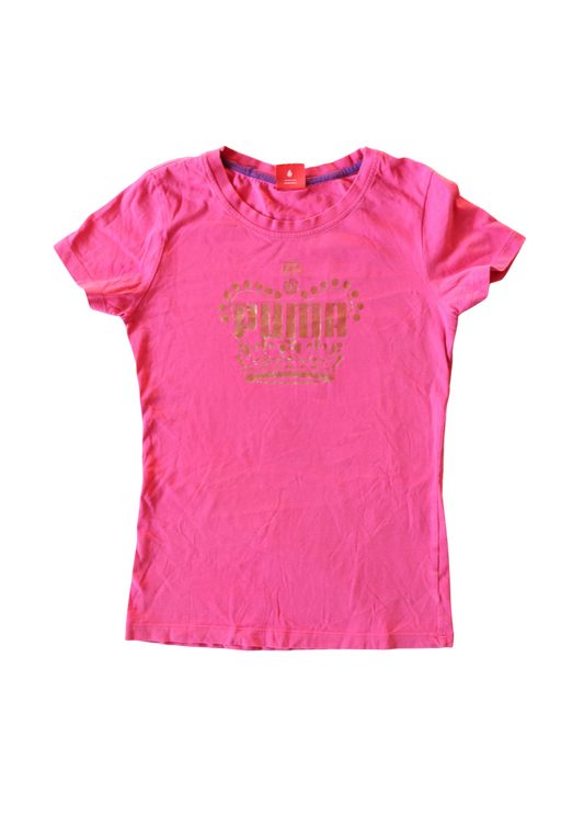 Pink Puma Crown Baby Tee┃Size S