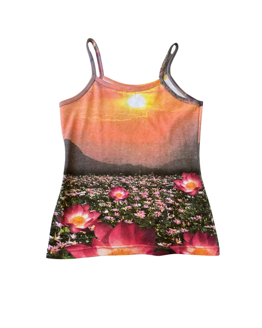 Vintage Sun and Flowers Singlet┃Size M