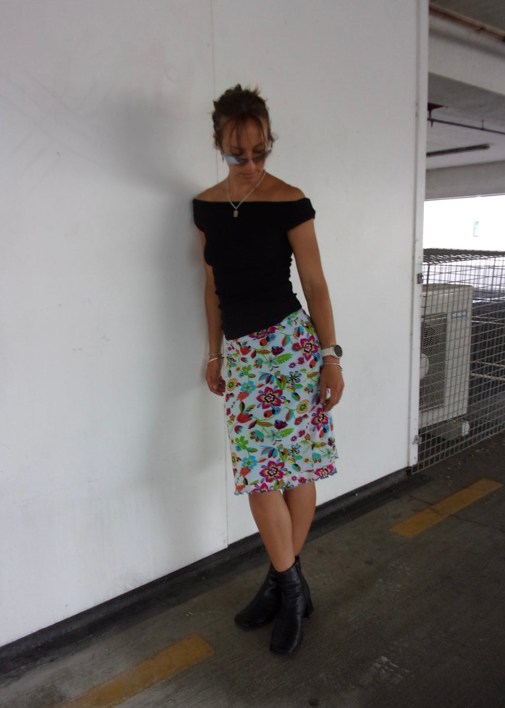 Vintage Guess Floral Midi Skirt | Size M