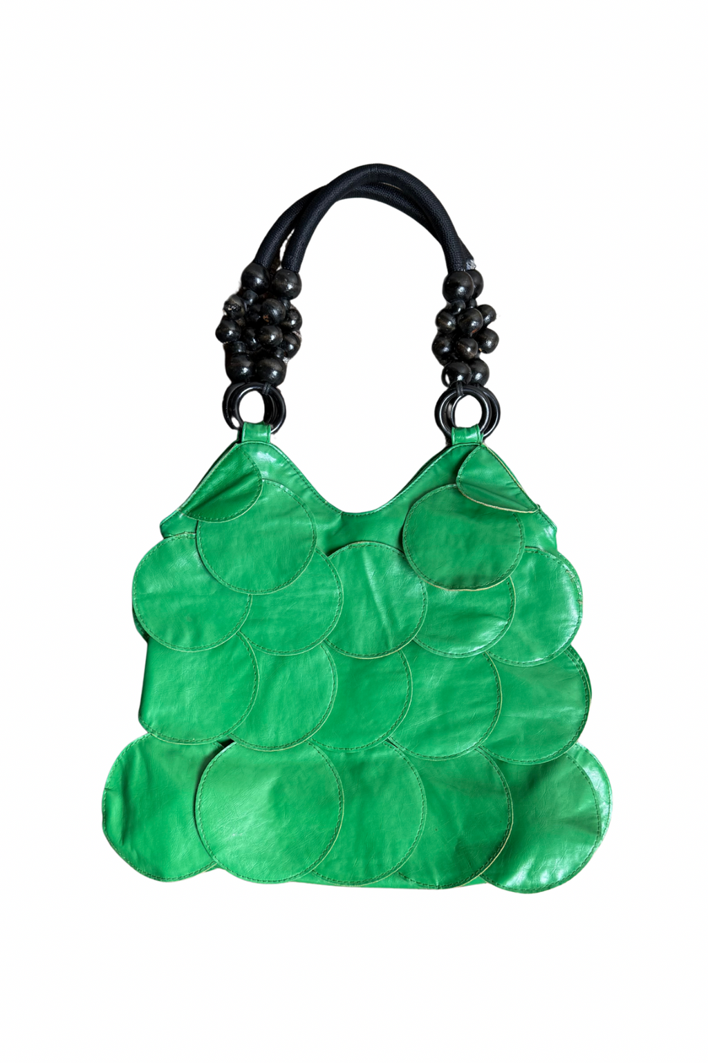 Vintage Green Circle Handbag