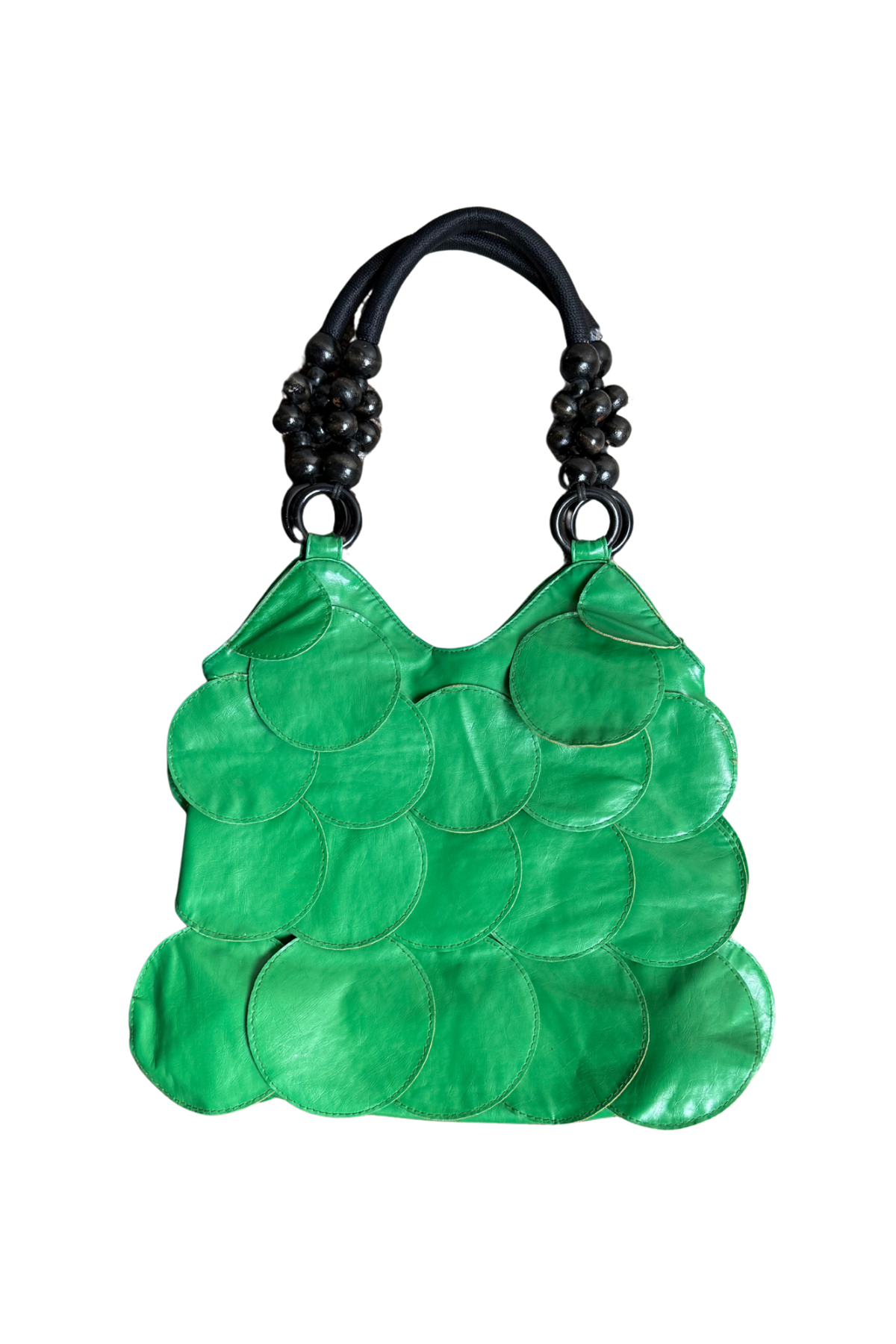 Vintage Green Circle Handbag