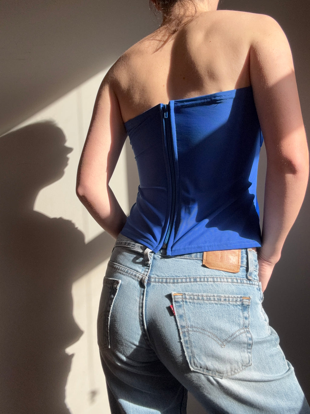Blue Bow Corset Top | Size 14