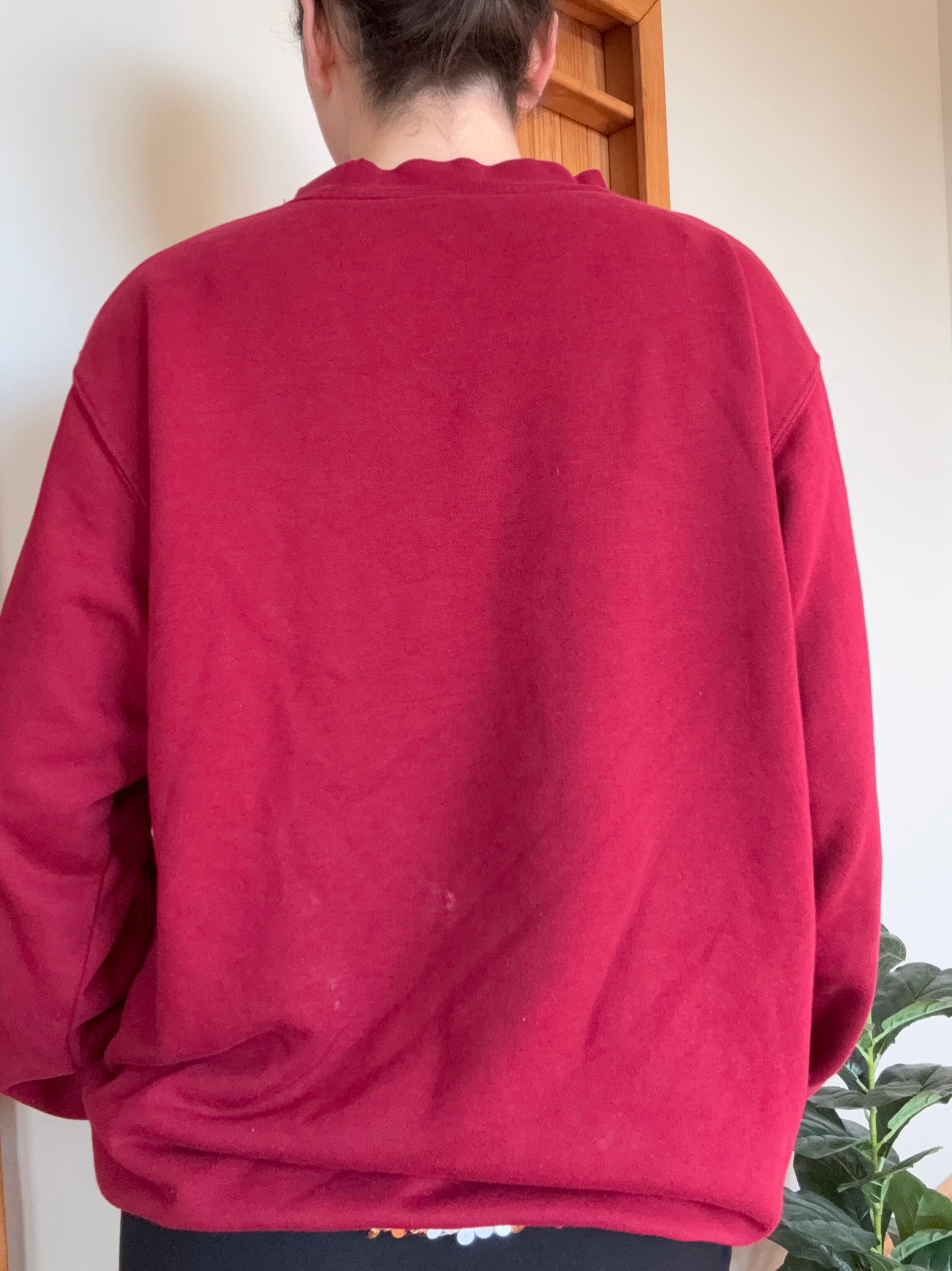 Maroon Adidas Riders Football Crew┃Size M