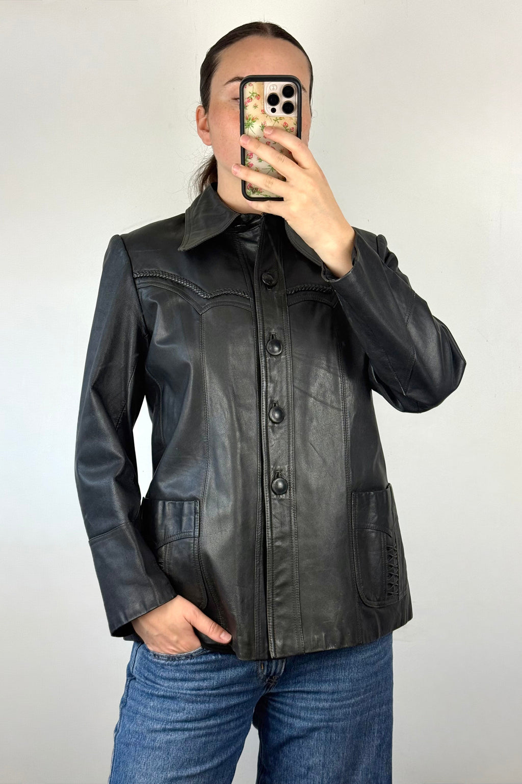 Vintage Western Style Leather Jacket