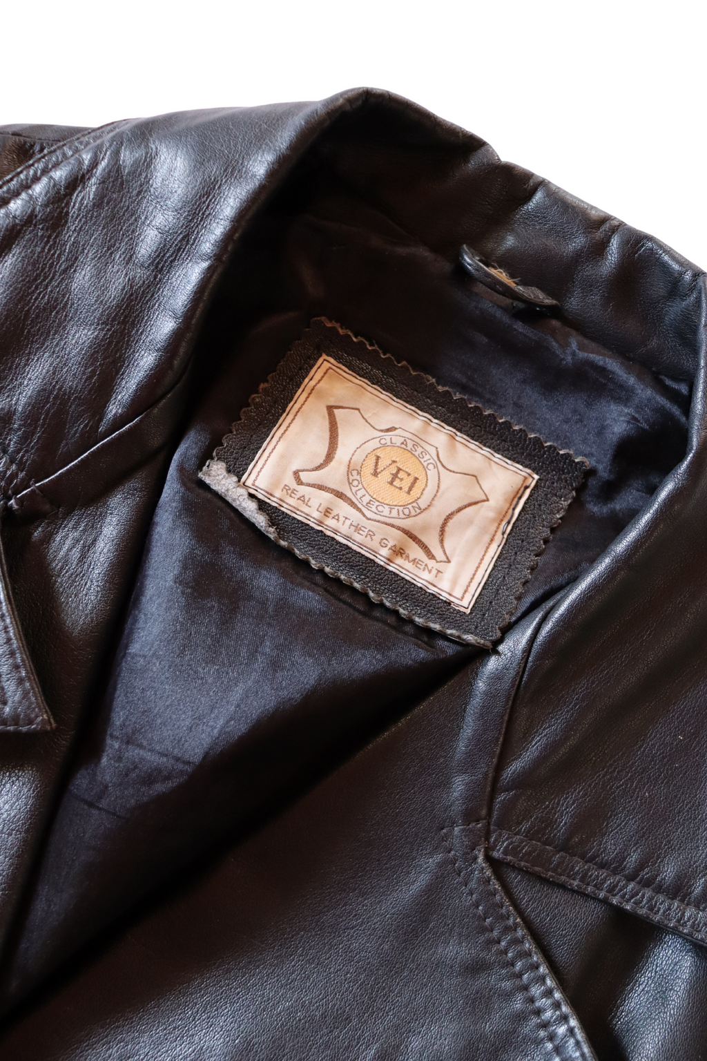 Vintage Belted Leather Jacket