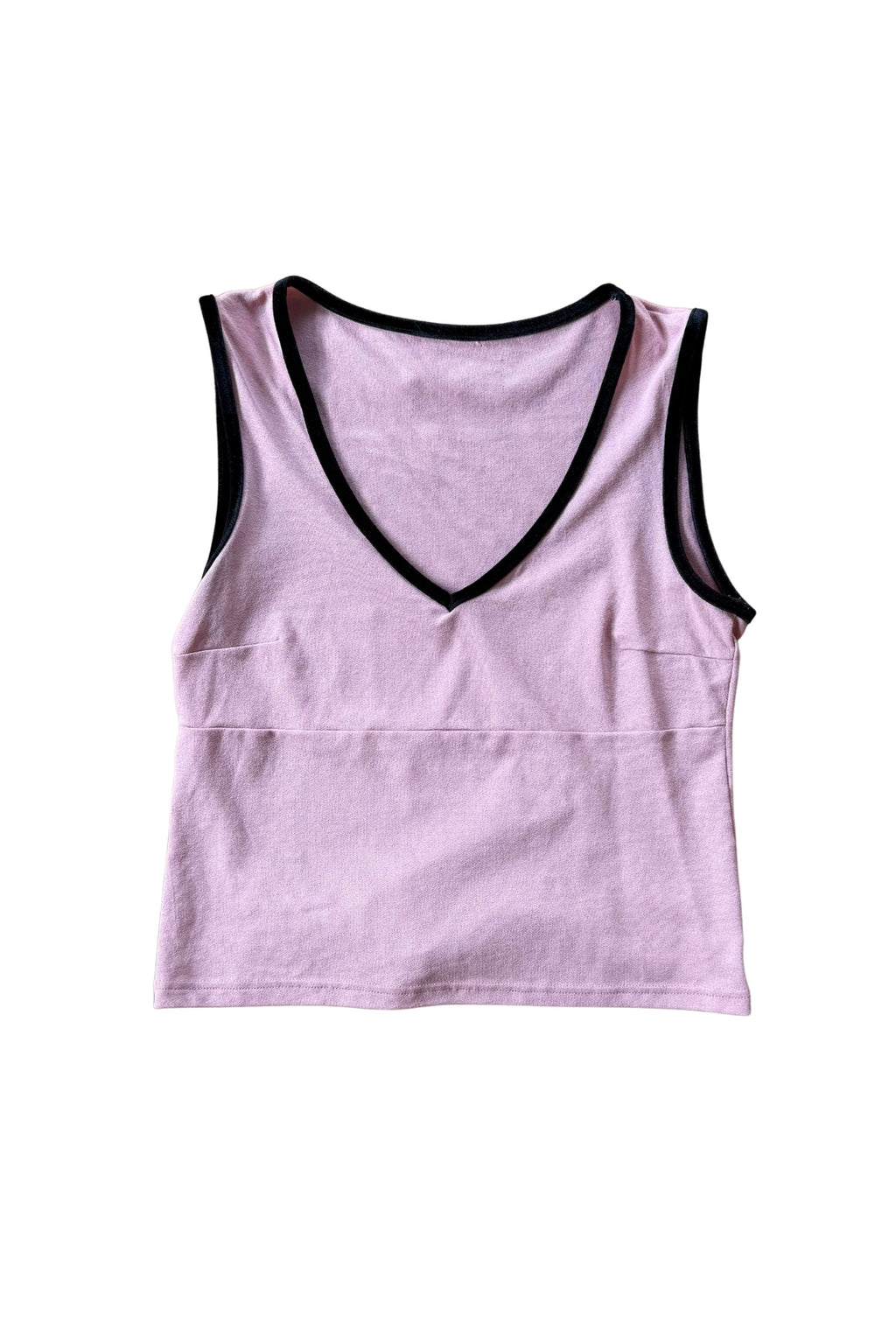 Vintage Pink V Neck Top┃Size M