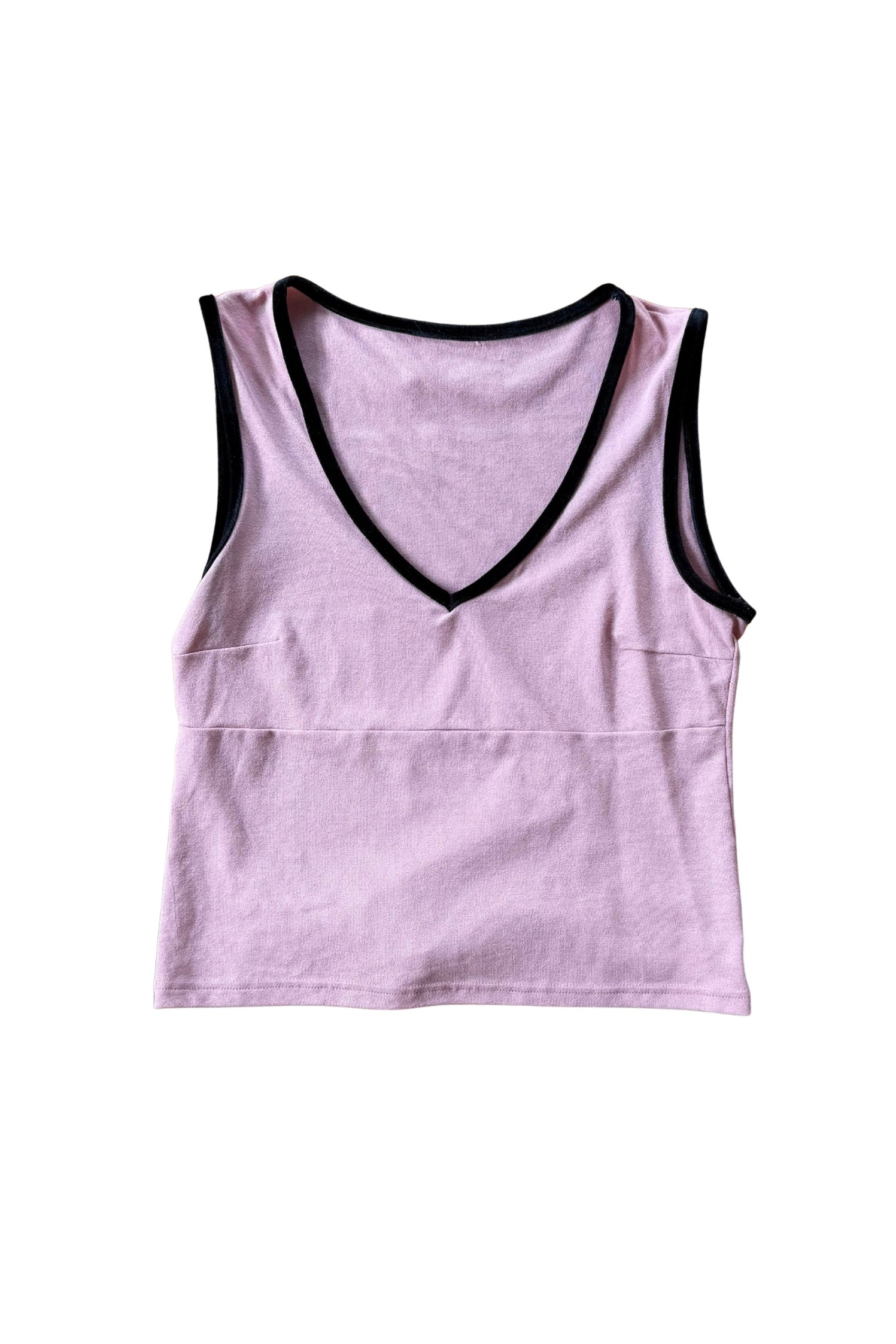 Vintage Pink V Neck Top┃Size M