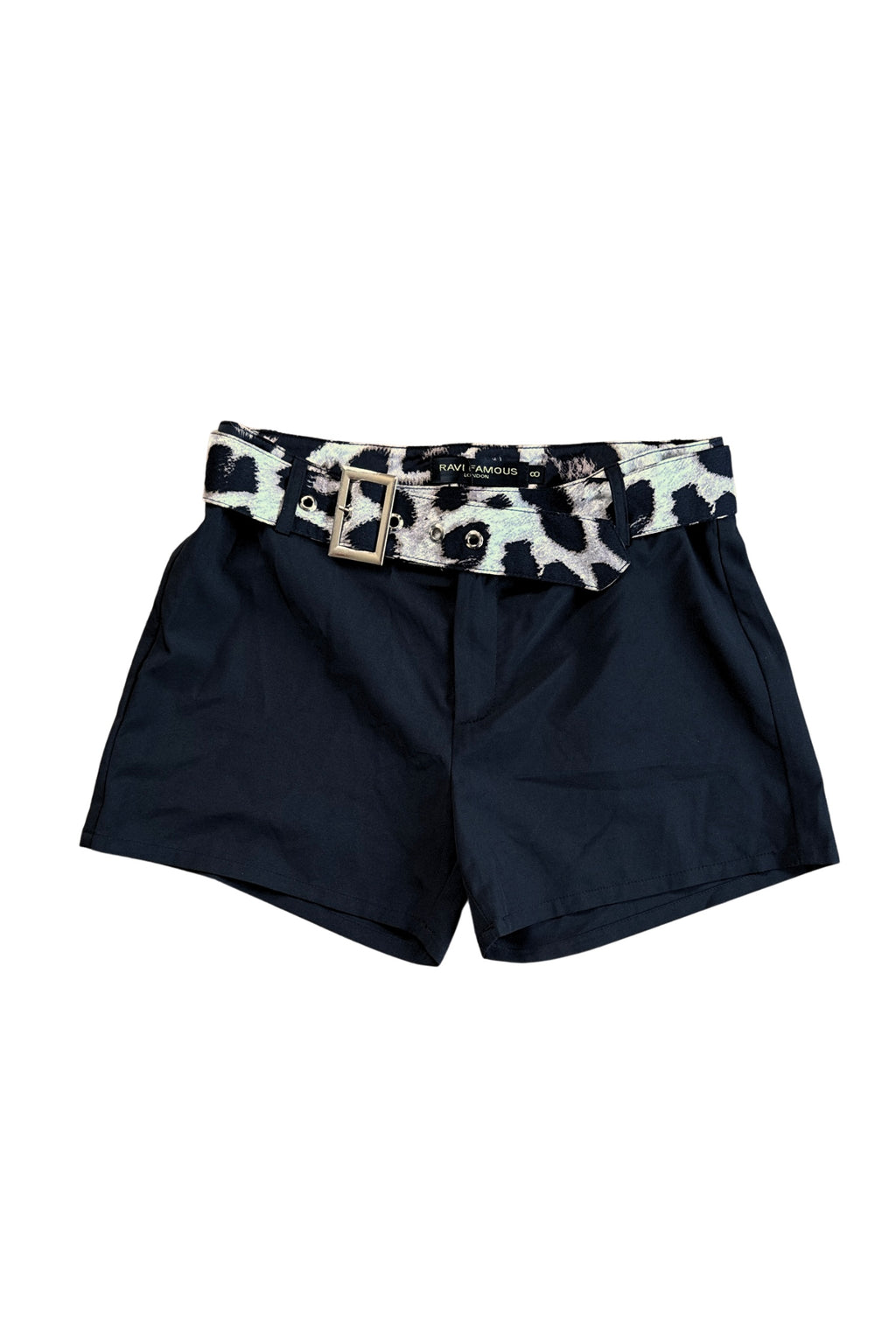 Black and Cheetah Booty Shorts┃Size 8