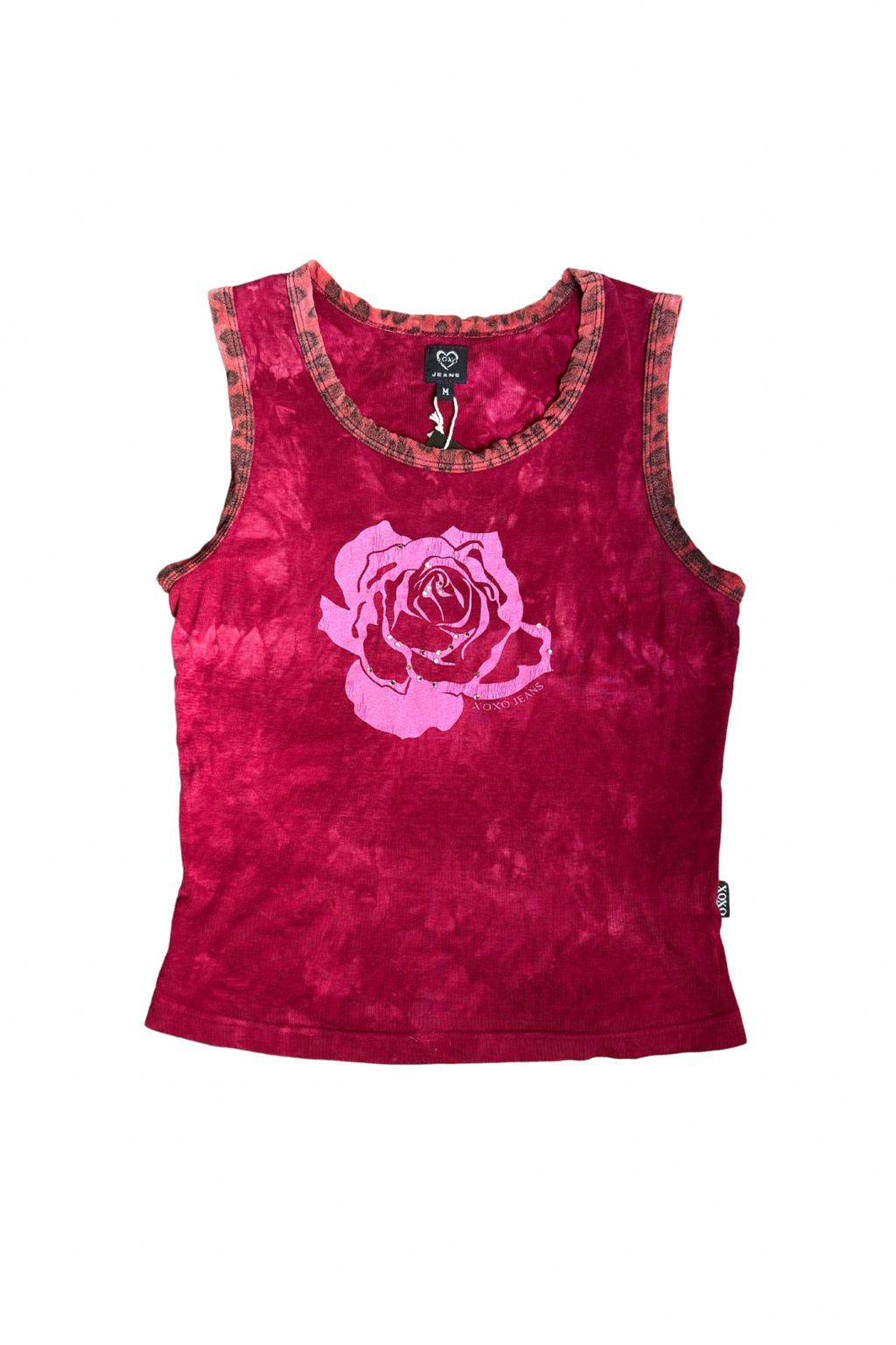 Vintage Maroon Rose Tank┃Size M