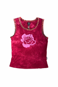 Vintage Maroon Rose Tank┃Size M