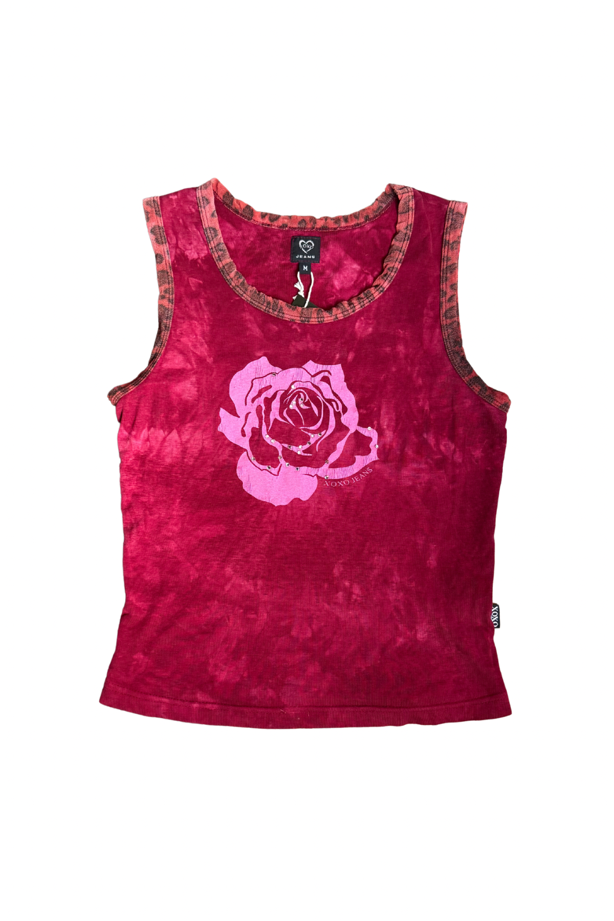 Vintage Maroon Rose Tank┃Size M