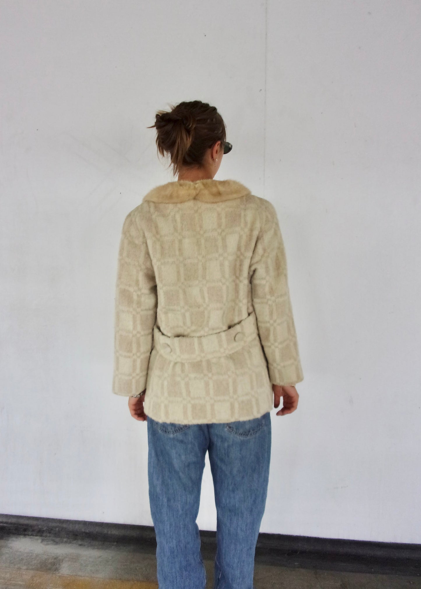 Beige Vintage Wool Coat