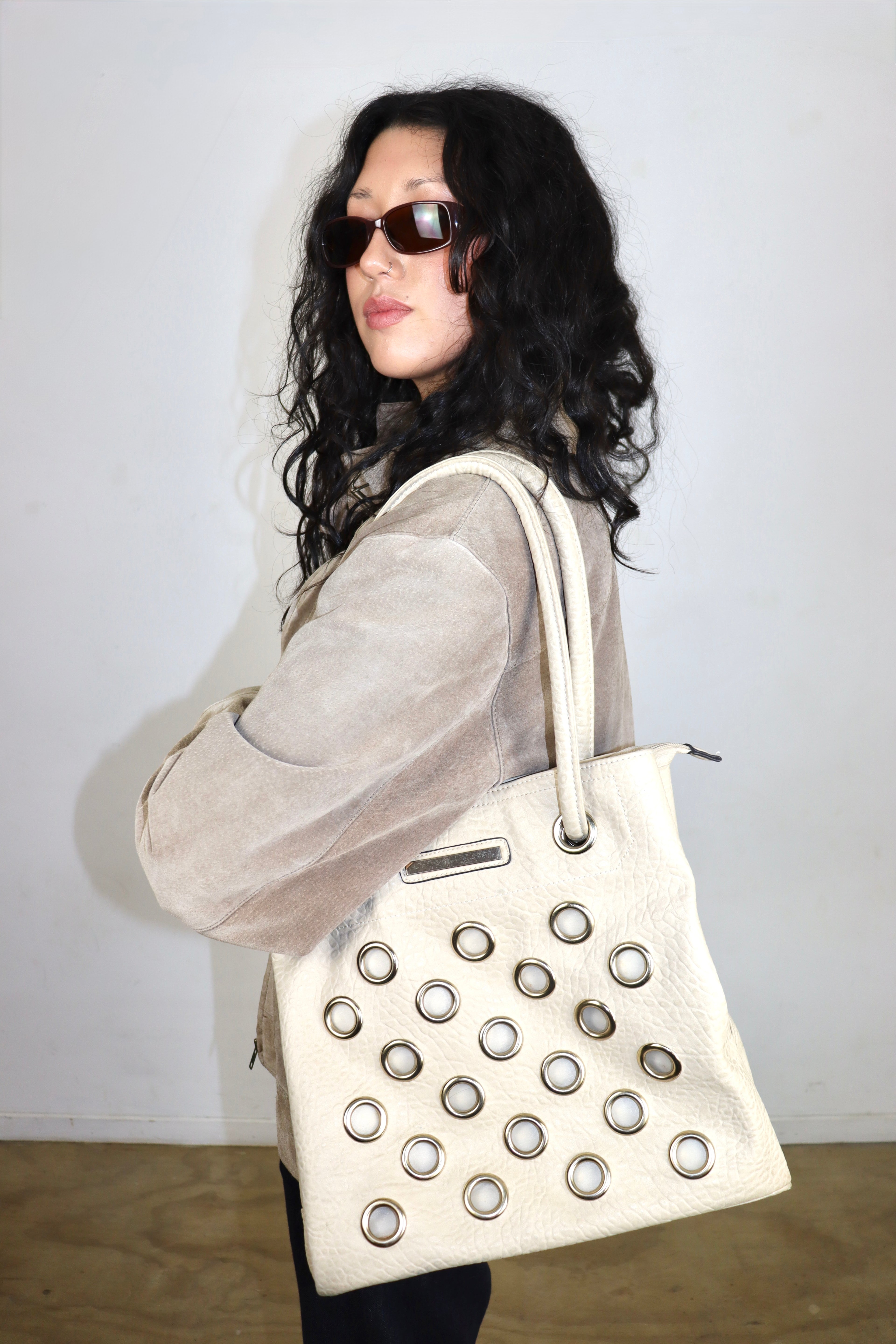 Cream Eyelet Bag