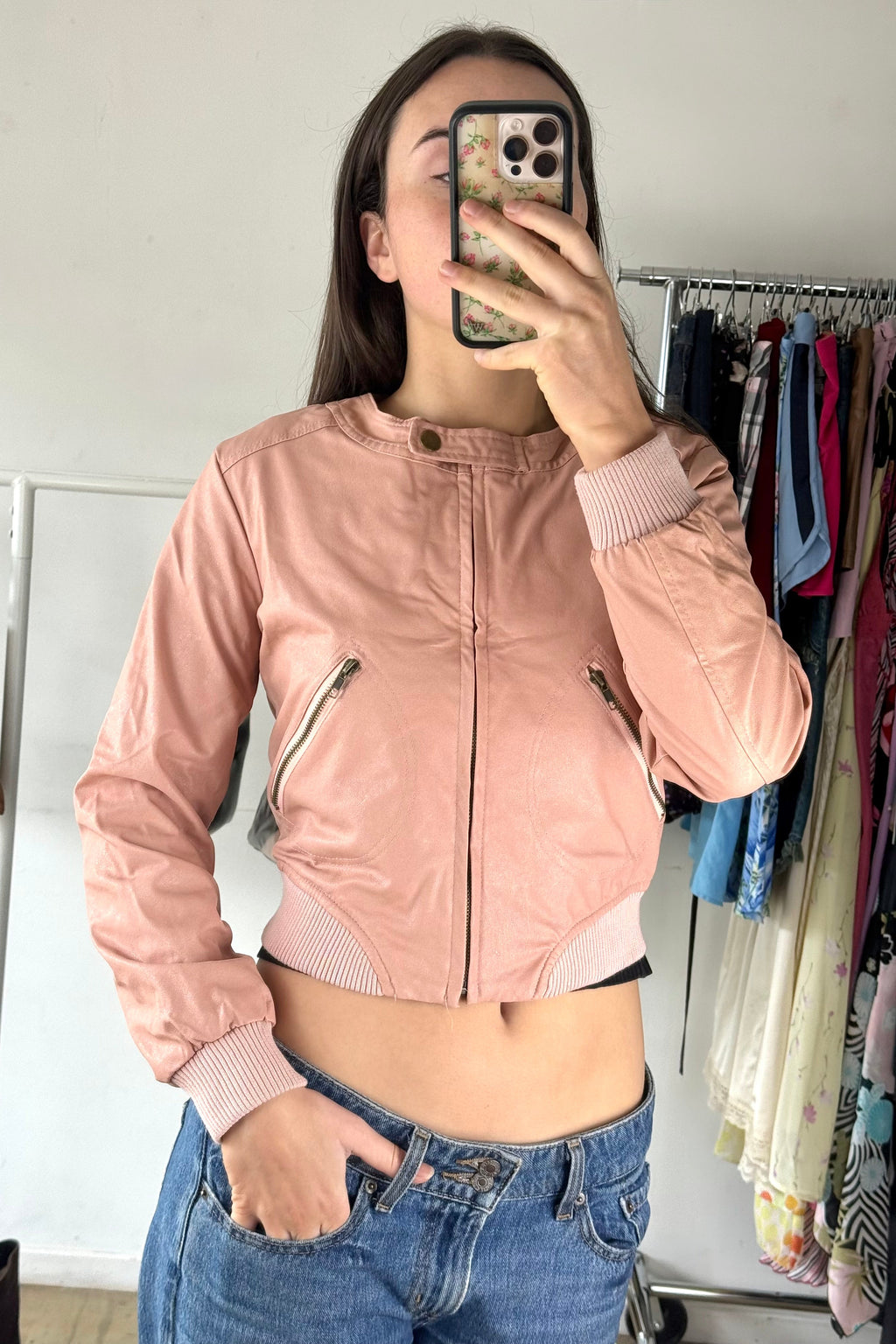 Pink Pleather Jacket
