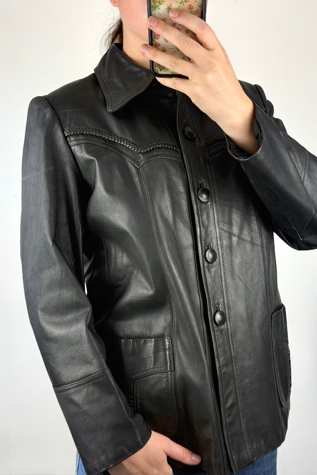 Vintage Western Style Leather Jacket