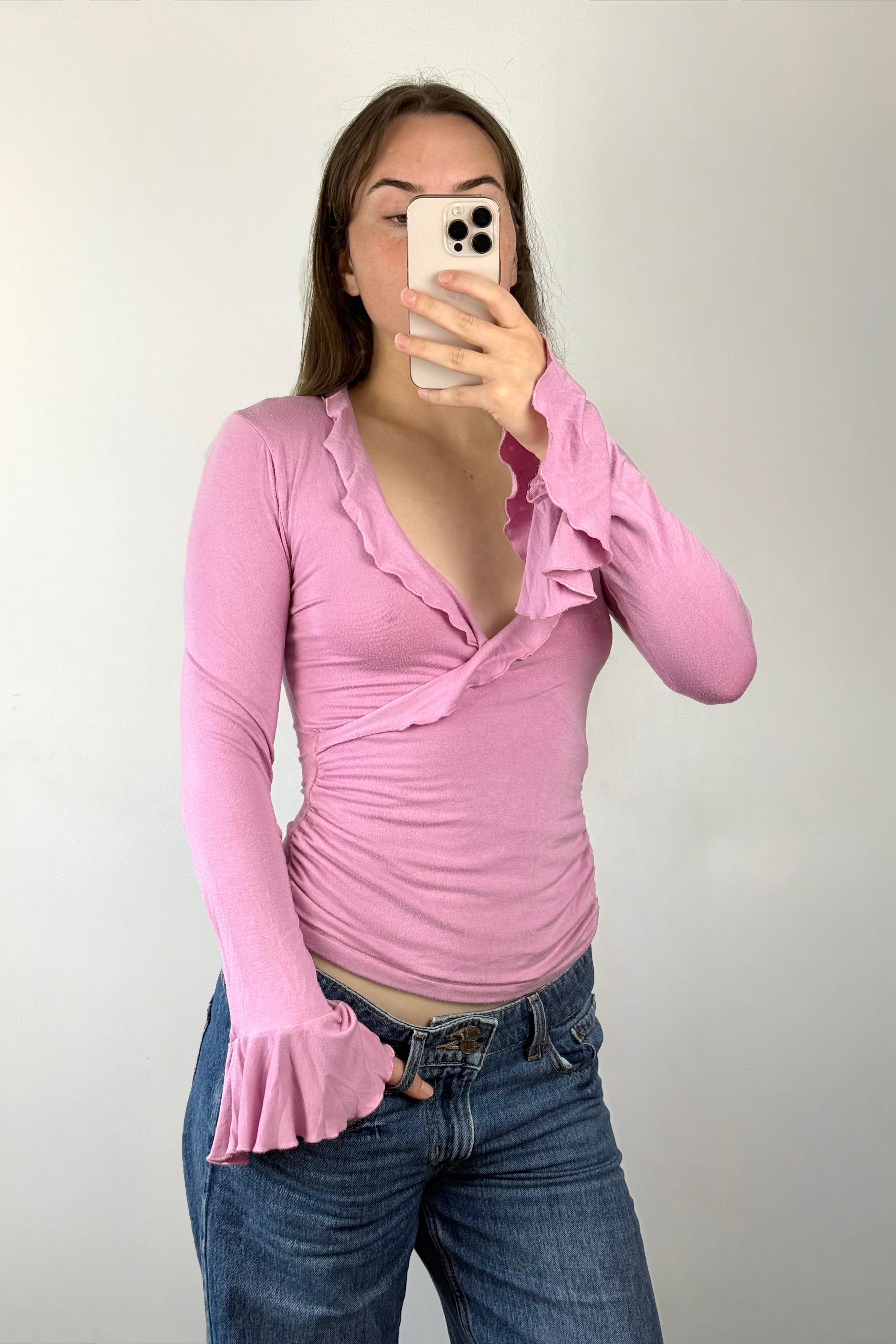 Pink Ruffle Kookai Top┃Size 1