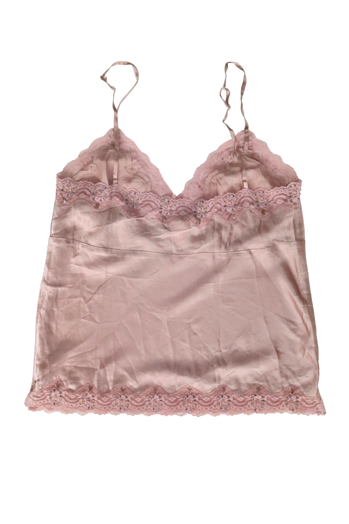 Vintage Pink Lace Slip Singlet┃Size L