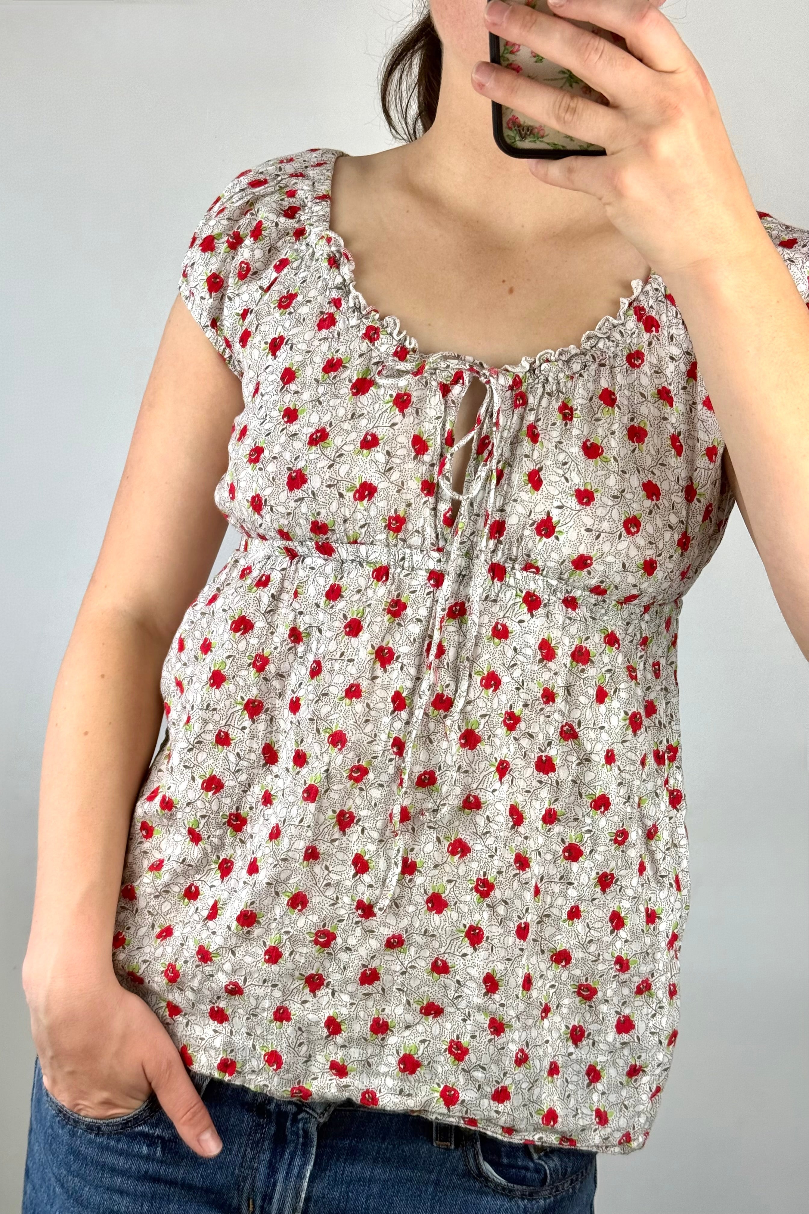 Y2K Floral Maiden Top┃Size 14