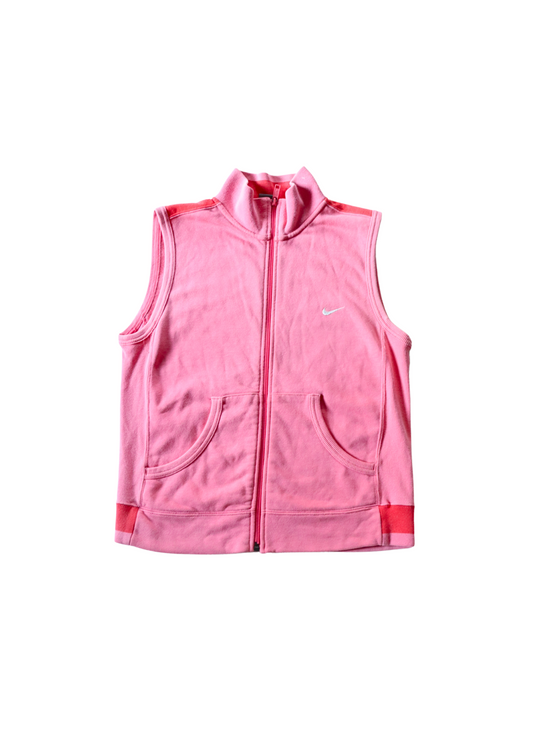 Pink Nike Zip-up Vest | Size M