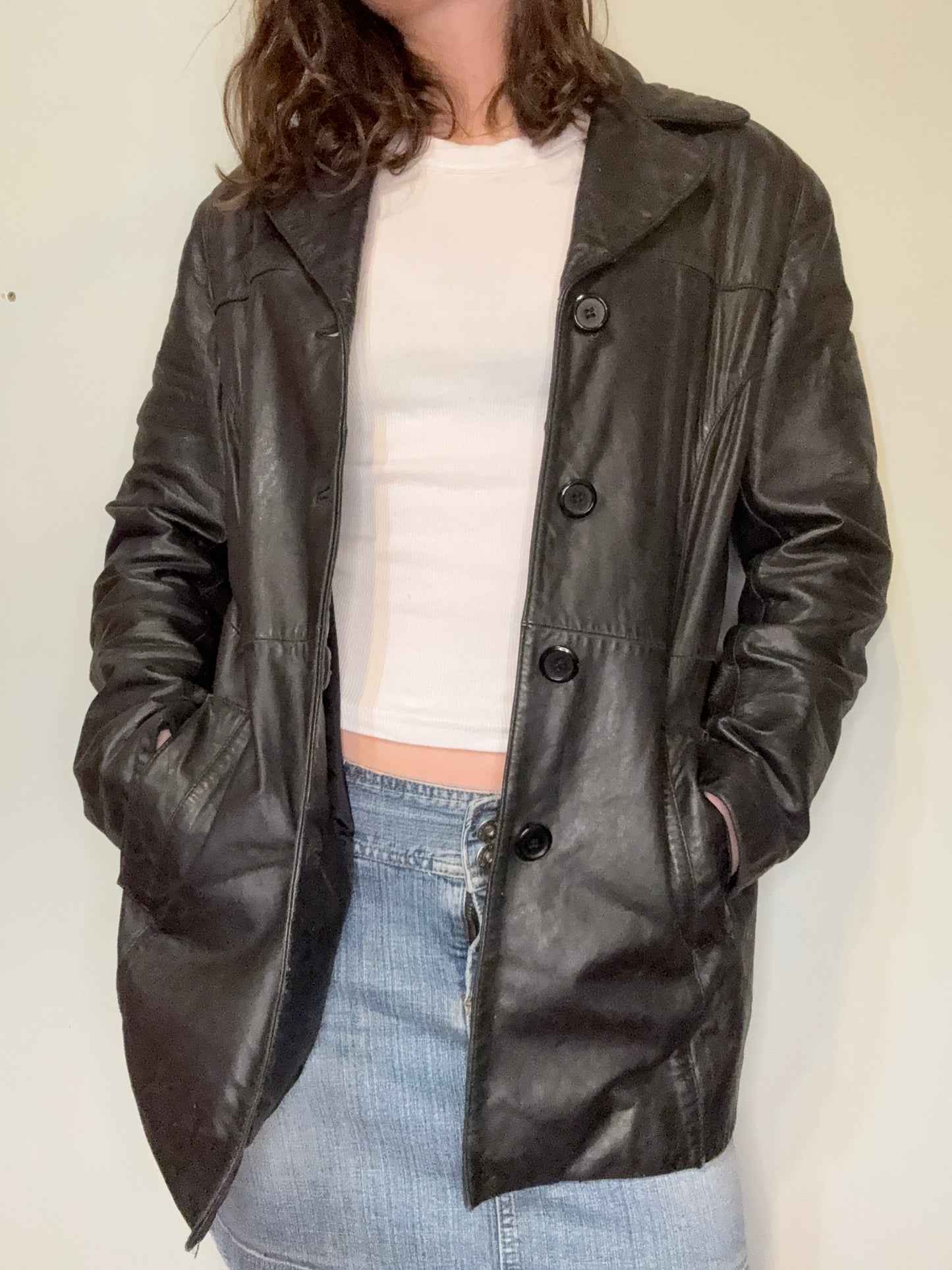 Vintage Leather Jacket┃Size S