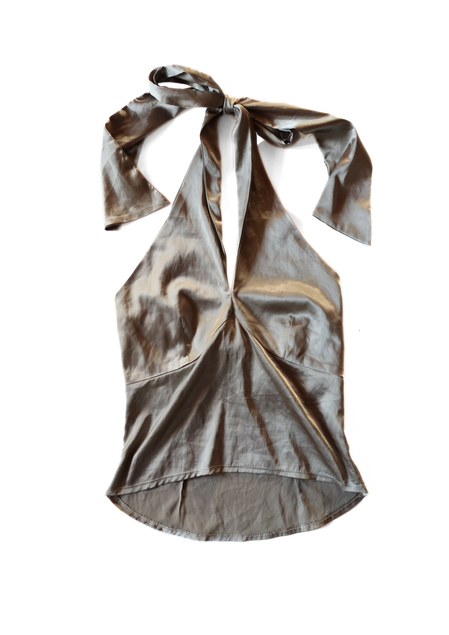 Satin Halter Top┃Size M