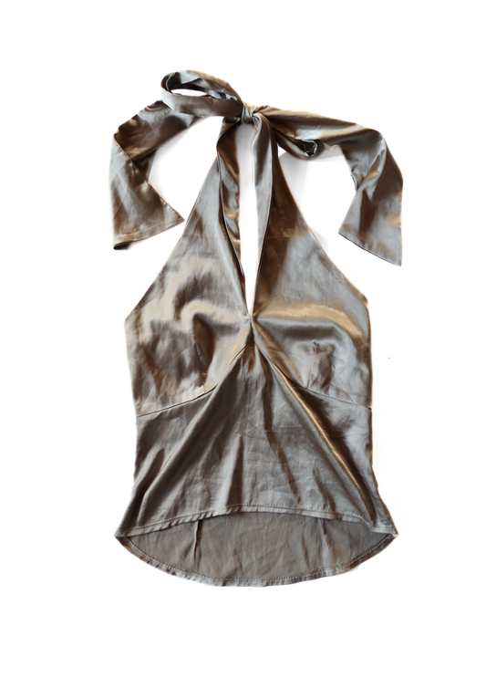Satin Halter Top┃Size M