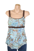 Blue and Brown Crochet Singlet┃Size M