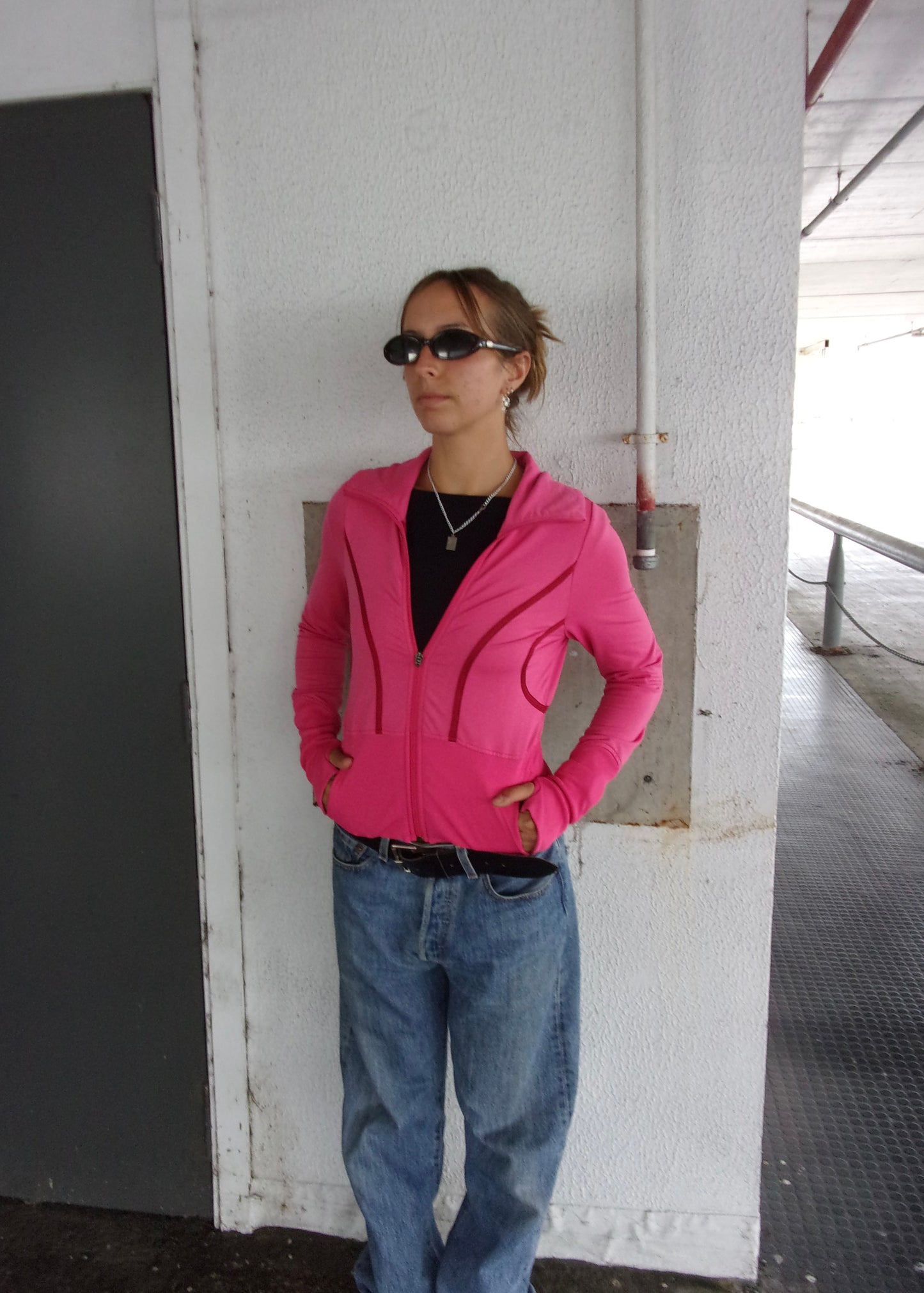 Y2K Pink Nike Zip-up┃Size M