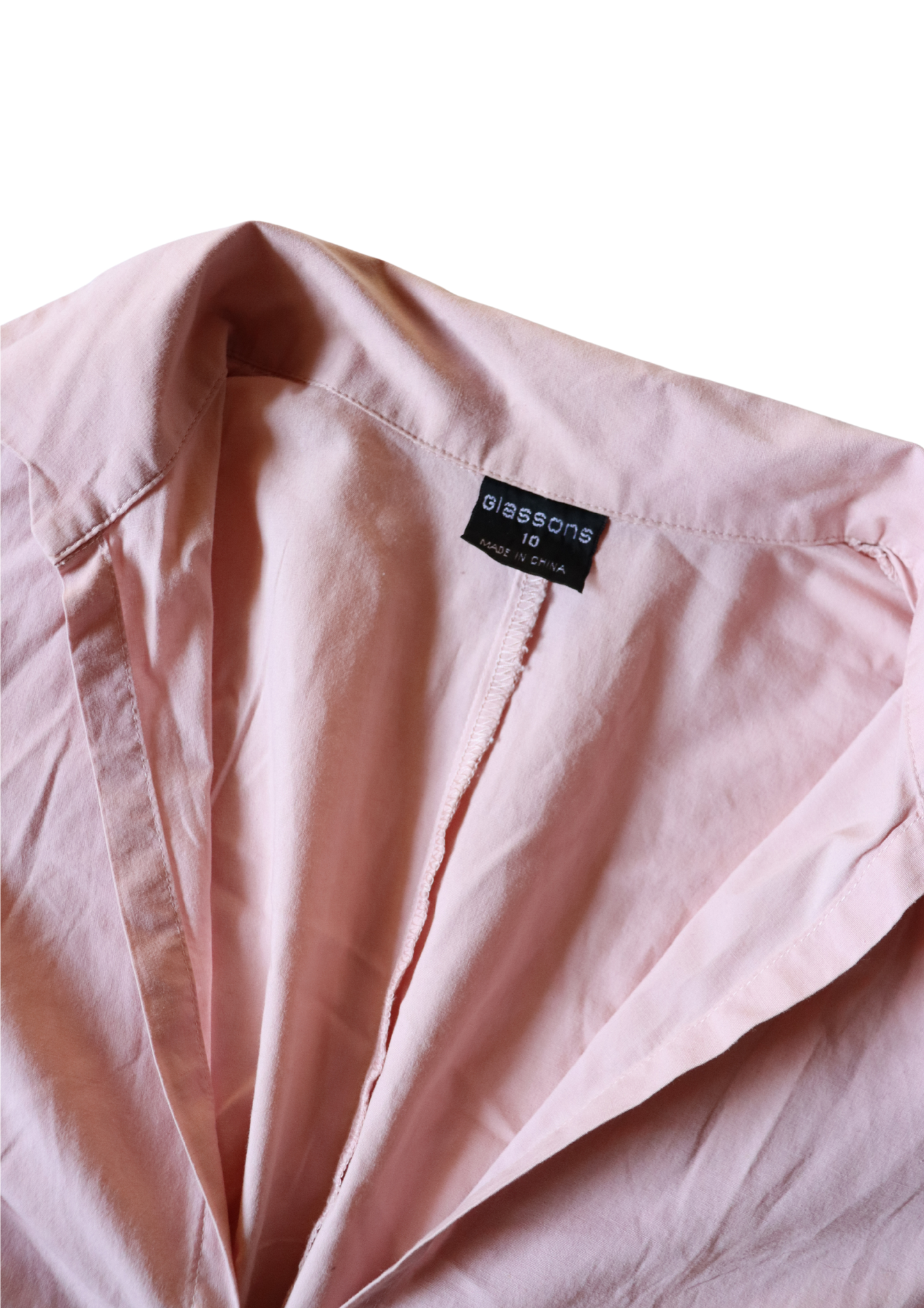 Vintage Glassons Hook and Eye Pink Shirt┃Size 10