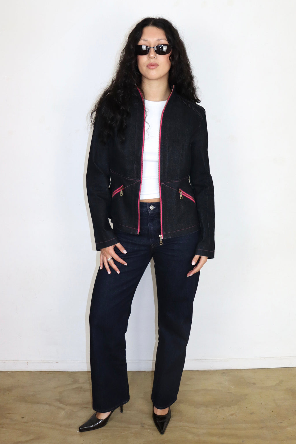 Y2K Dark Denim Jacket