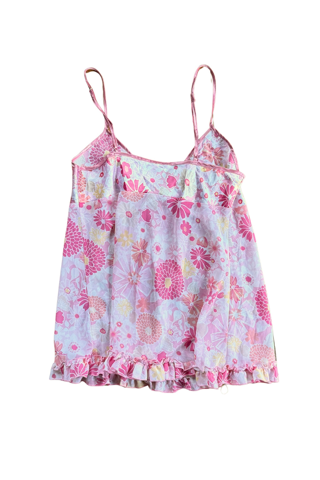 Pink Ruffle Floral Singlet┃Size S