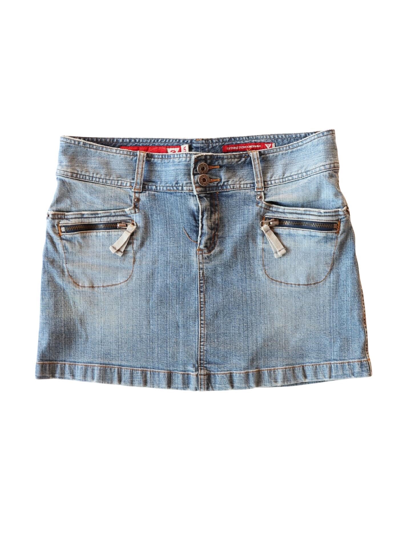 Vintage Guess Denim Mini Skirt┃Size L