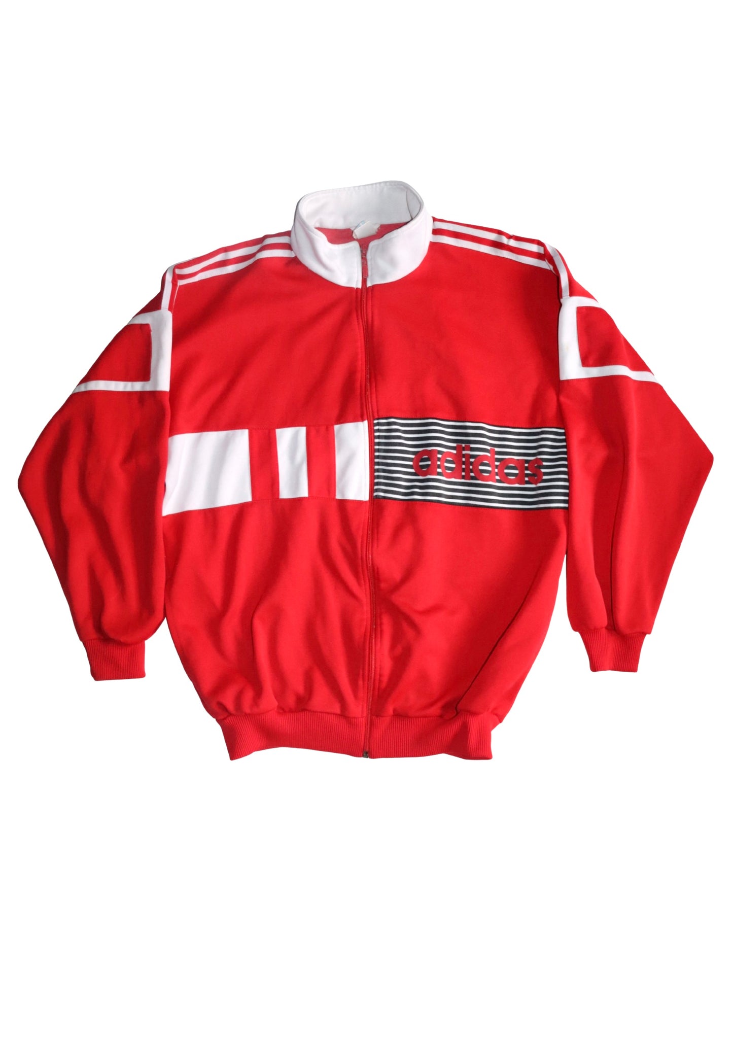 Red Vintage Adidas Zip-up┃Size M