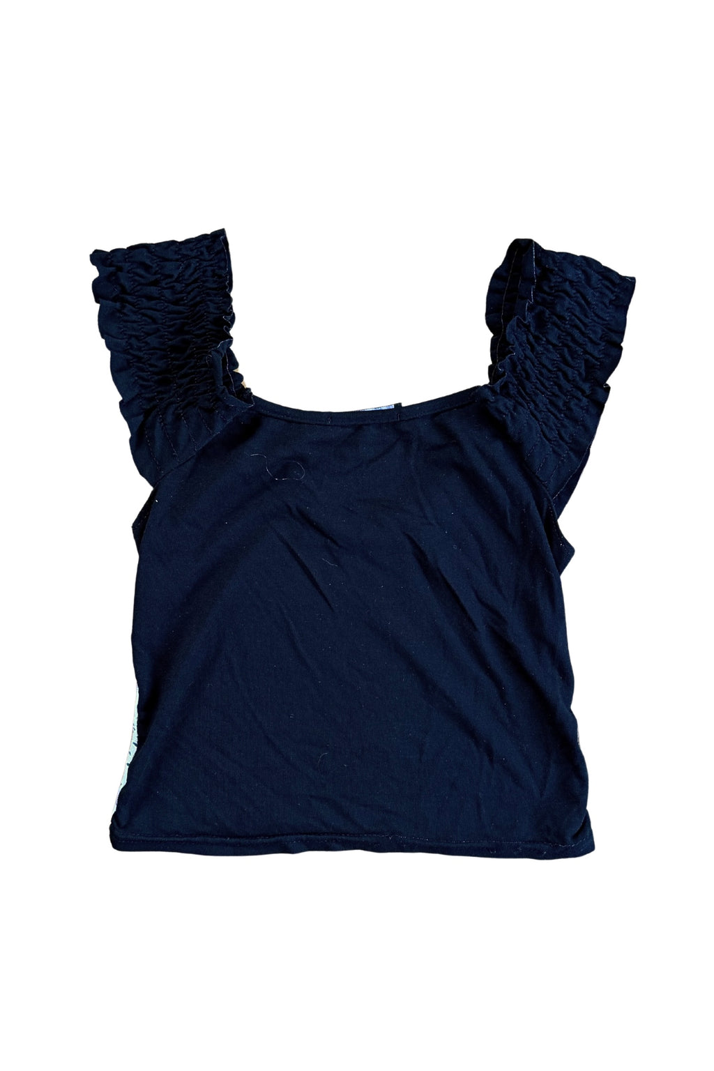 Y2K Denim Printed Top