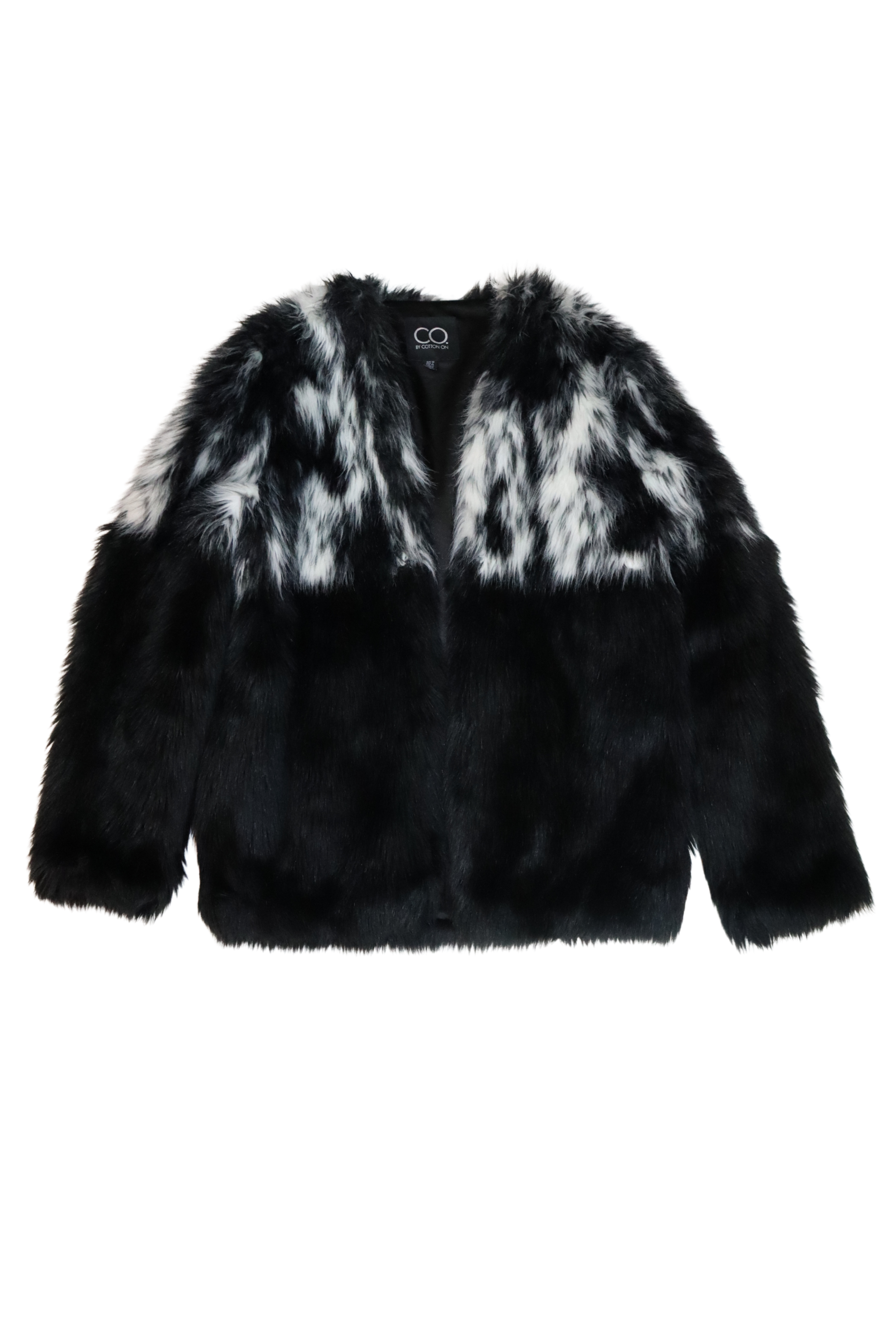 Black and White Faux Fur Jacket┃Size 10