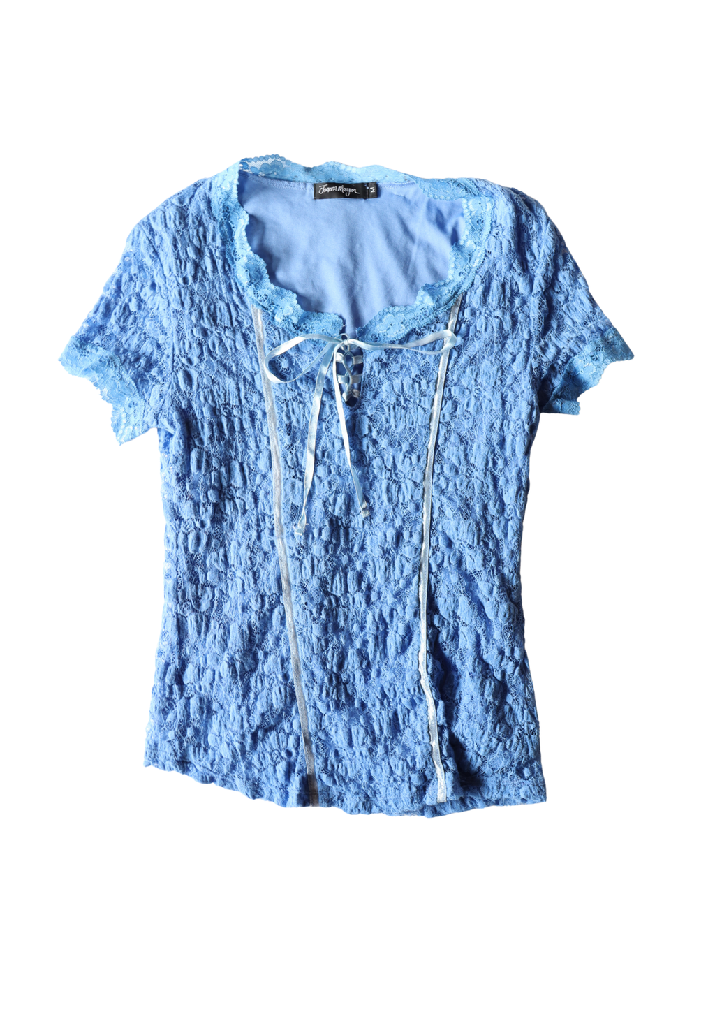 Vintage Blue Lace Top┃Size M